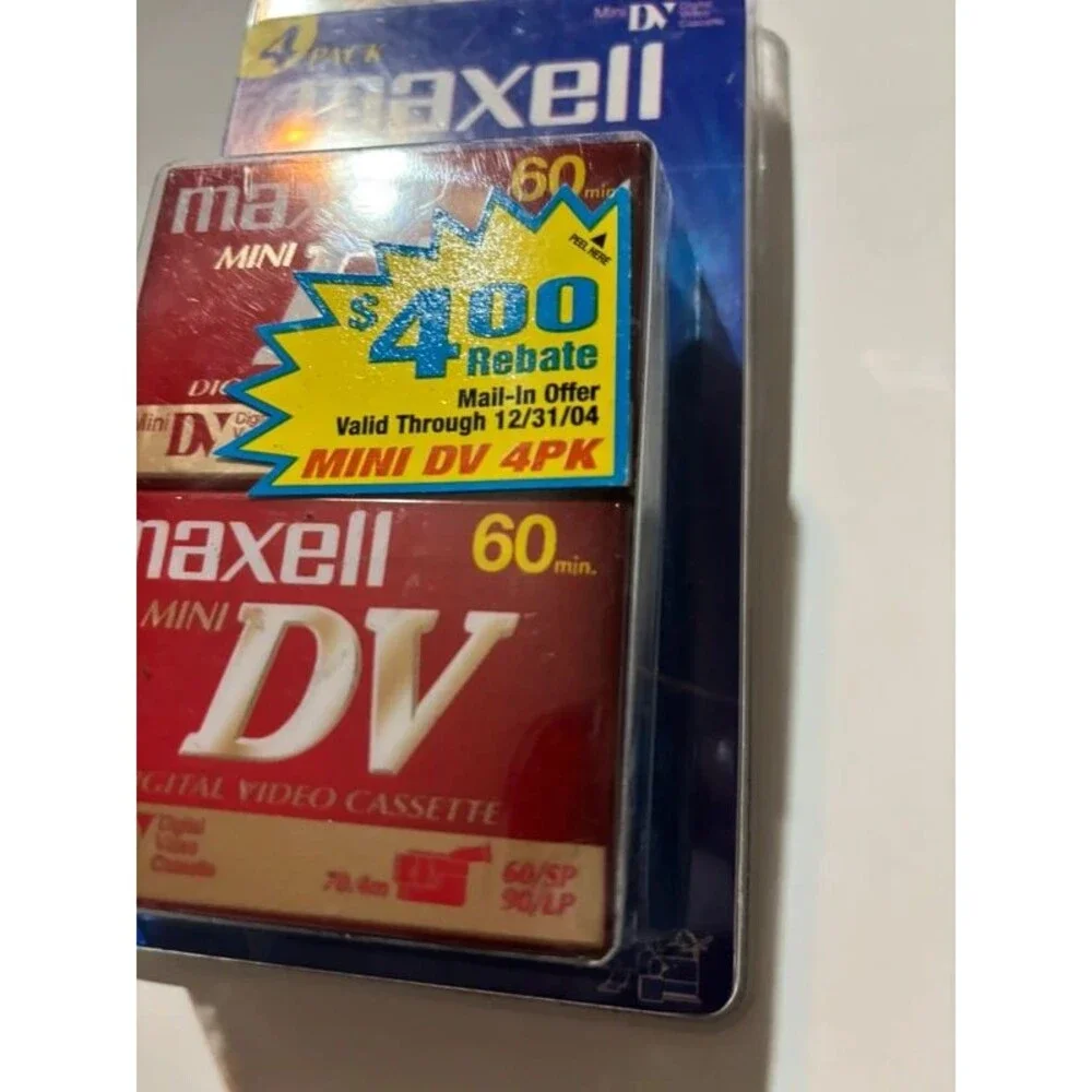 Maxell vintage camcorder digital video cassette. Unopened 4pk